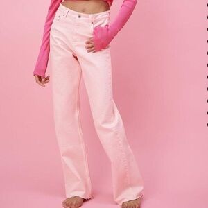 Zara Pink Straight Leg Jeans